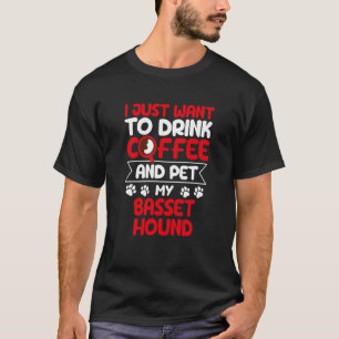 Camiseta Bebe Café y Acaricia a Mi Perro de Caza Basset Hum