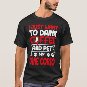 Camiseta Bebe café y Mascota mi humor cane corso perro