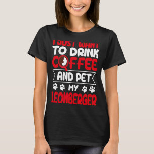 Camiseta Bebe café y Mascota mi humor de perro leonberger
