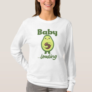 Camiseta Bebé cargando divertido aguacate mamá embarazada