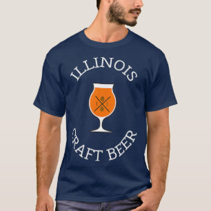 Camiseta Bebe cerveza artesanal local de Illinois