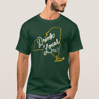 Camiseta Bebe cerveza de dibujo local del estado de Nueva Y