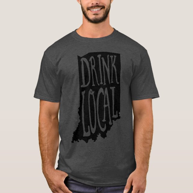 Camiseta Bebe cerveza local de indio de eslabón (Anverso)