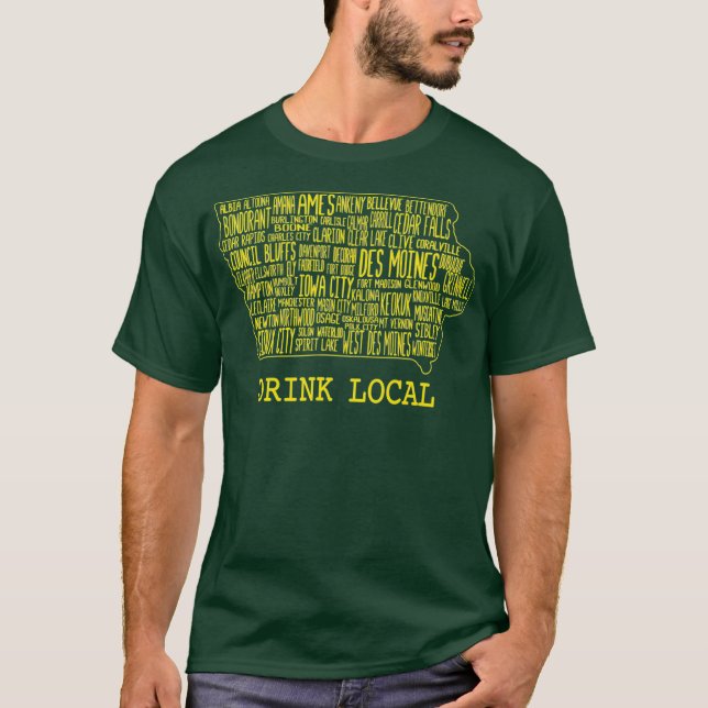Camiseta Bebe cerveza local Iowa (Anverso)