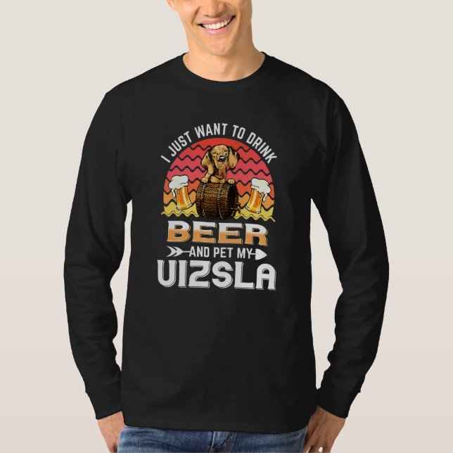 Camiseta Bebe Cerveza Mascota Mi Perro Vizsla Perro Gracios (Anverso)