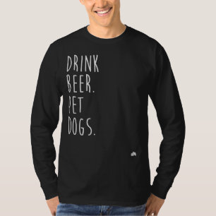 Camiseta Bebe Cerveza. Perros mascotas. Dog Lover