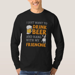 Camiseta Bebe Cerveza Y Coloca Con Mi Bulldo Francés Francé
