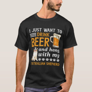 Camiseta Bebe Cerveza Y Cuelga Con Mi Perro