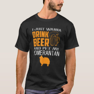 Camiseta Bebe cerveza y mascota mi humor pomeraniano tdogs 