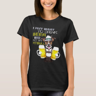 Camiseta Bebe Cerveza Y Mascota Mi Pitbull
