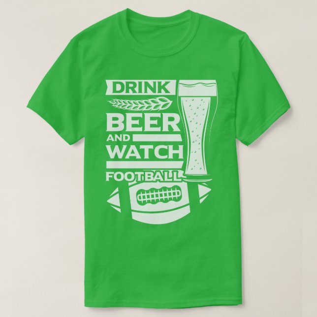 Camiseta Bebe cerveza y mira regalos familiares de domingo (Diseño del anverso)