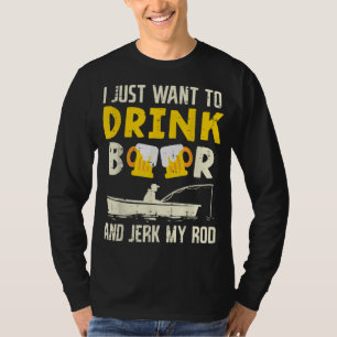 Camiseta Bebe Cerveza Y Tirar Mi Pesca De Rod Pescador Bebi