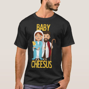 Camiseta Bebé Cheesus Navidades cristianos Natividad Cristi