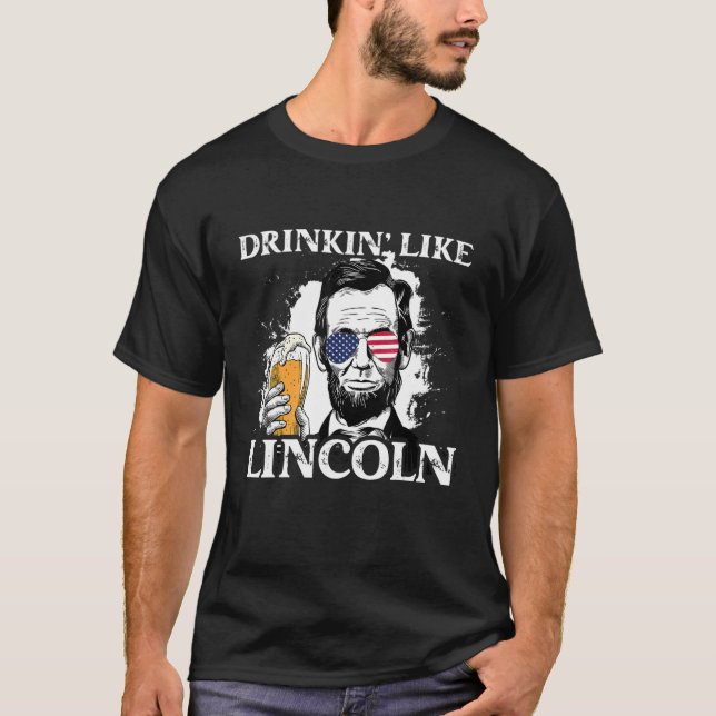 Camiseta Bebe como Lincoln Patriot Abraham Lincoln Beer (Anverso)