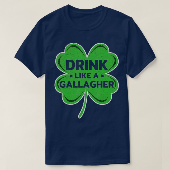 Camiseta Bebe Como Un Gallagher Clover Irish Saint Patricks (Diseño del anverso)