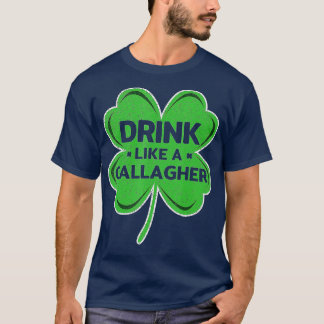 Camiseta Bebe Como Un Gallagher Clover Irish Saint Patricks