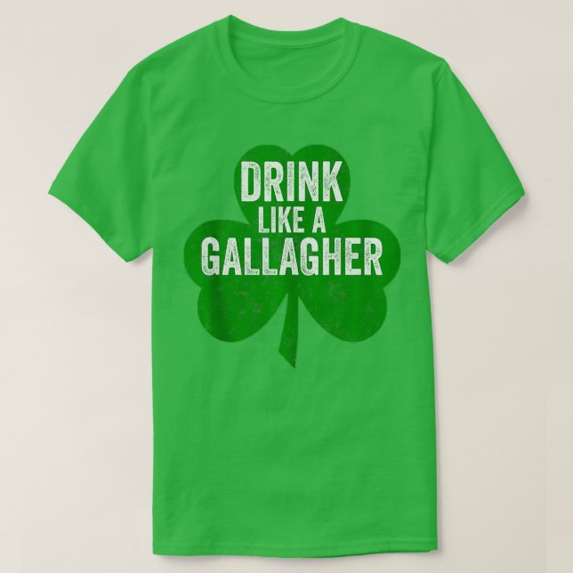 Camiseta Bebe Como Un Gallagher Funny Saint Patricks Day G (Diseño del anverso)