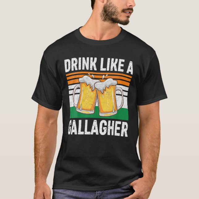 Camiseta Bebe Como Un Gallagher Funny Saint Patricks Day Gi (Anverso)