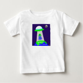 Camiseta bebé con alienígena y luna por Jo Images