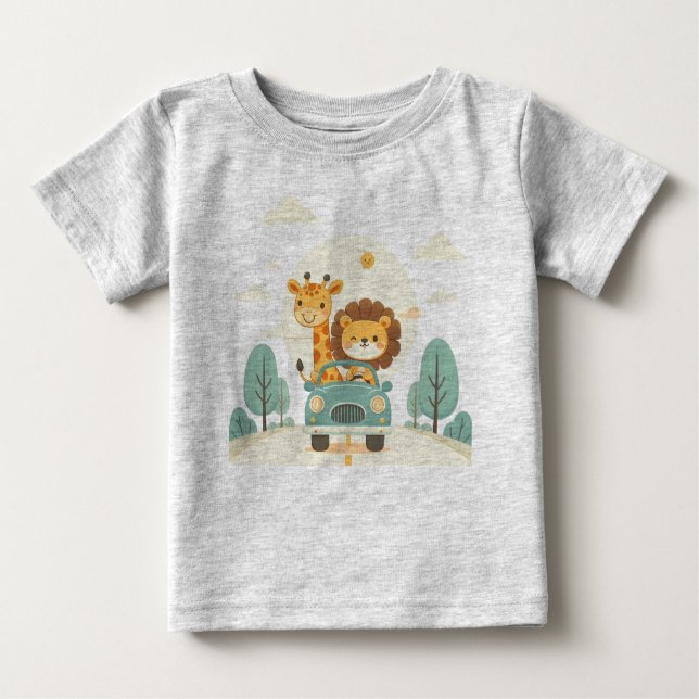 Camiseta bebé con animales de Personalizado curado (Anverso)