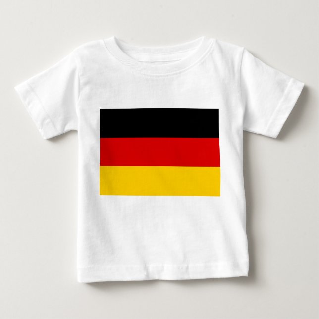 Camiseta bebé con bandera de Alemania (Anverso)
