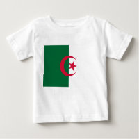 Camiseta bebé con bandera de Argelia