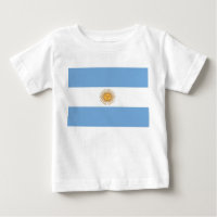 Camiseta bebé con bandera de Argentina