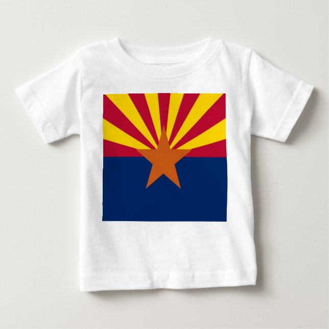 Camiseta bebé con bandera de Arizona, EE.UU. (Anverso)