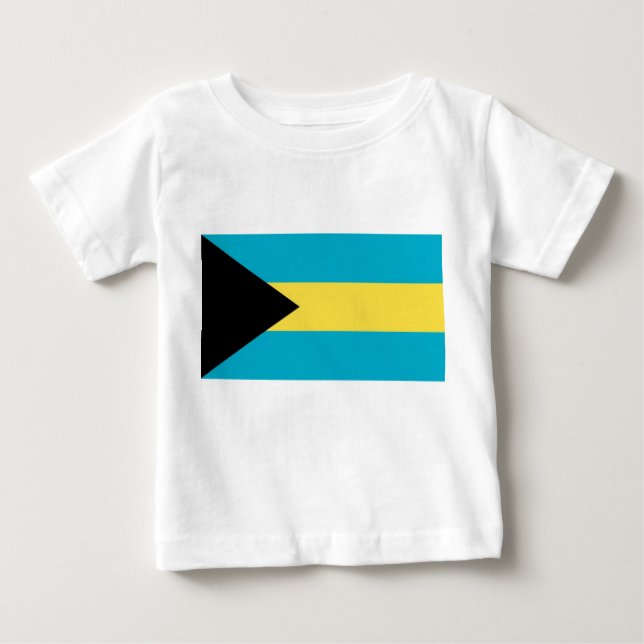Camiseta bebé con bandera de Bahamas (Anverso)