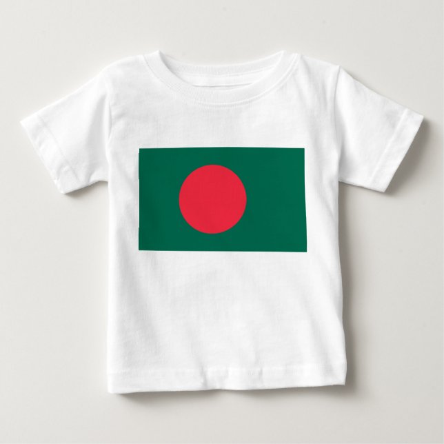 Camiseta bebé con bandera de Bangladesh (Anverso)
