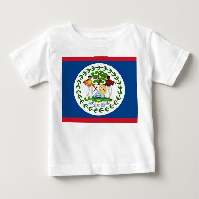 Camiseta bebé con bandera de Belice (Anverso)