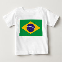 Camiseta bebé con bandera de Brasil