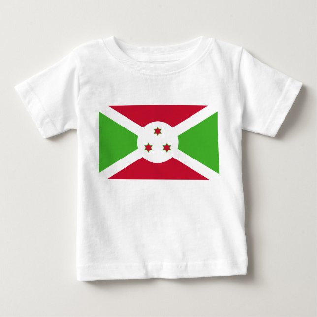 Camiseta bebé con bandera de Burundi (Anverso)