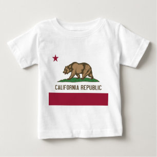 Camiseta bebé con bandera de California, EE.UU.