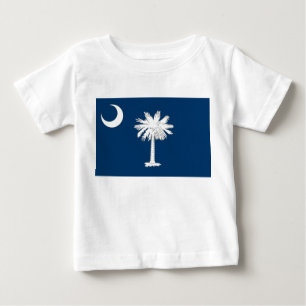 Camiseta bebé con bandera de Carolina del Sur
