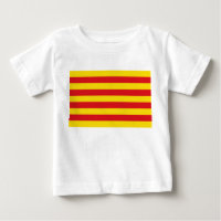 Camiseta bebé con bandera de Cataluña