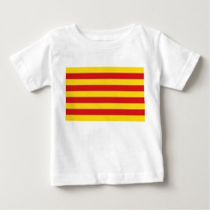 Camiseta bebé con bandera de Cataluña