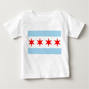 Camiseta bebé con bandera de Chicago, Ilinois