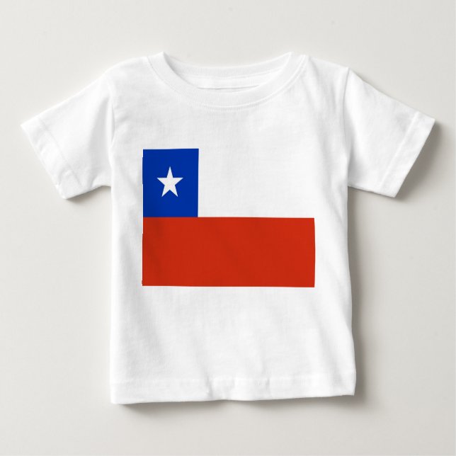 Camiseta bebé con bandera de Chile (Anverso)