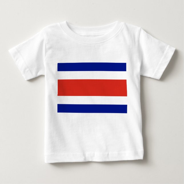 Camiseta bebé con bandera de Costa Rica (Anverso)