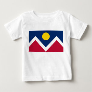 Camiseta bebé con bandera de Denver City, Colorado