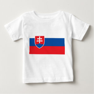 Camiseta bebé con bandera de Eslovaquia