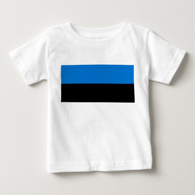 Camiseta bebé con bandera de Estonia (Anverso)