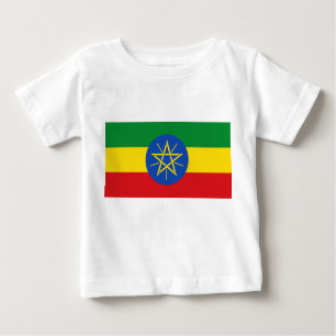 Camiseta bebé con bandera de Etiopía