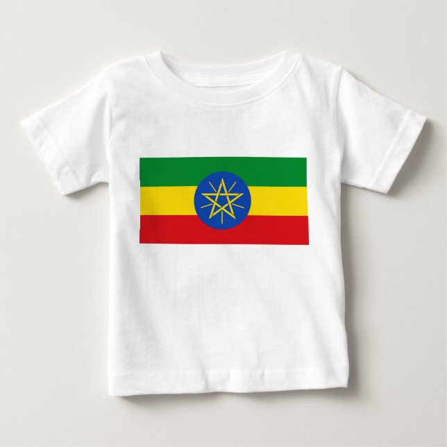 Camiseta bebé con bandera de Etiopía (Anverso)