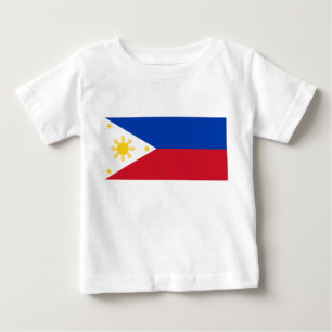Camiseta bebé con bandera de Filipinas