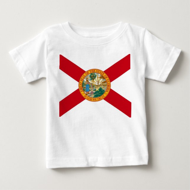 Camiseta bebé con bandera de Florida (Anverso)