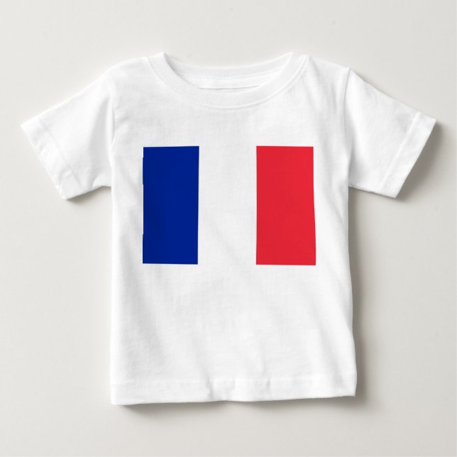 Camiseta bebé con bandera de Francia (Anverso)