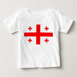 Camiseta bebé con bandera de Georgia