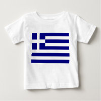 Camiseta bebé con bandera de Grecia